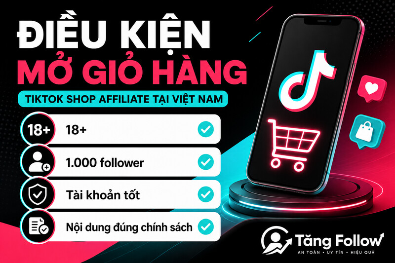 Điều kiện mở giỏ hàng TikTok Shop Affiliate Việt Nam