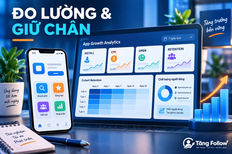 Đo lường lượt cài đặt và tỷ lệ giữ chân người dùng