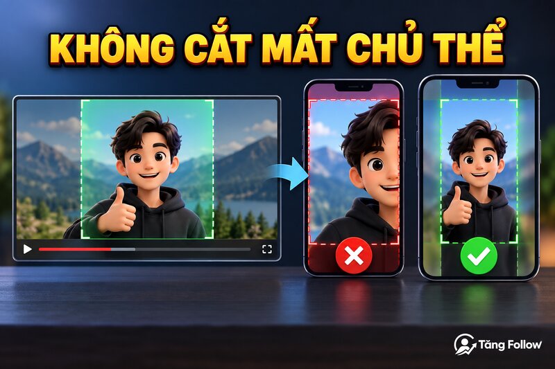 Đổi tỷ lệ video không cắt mất chủ thể