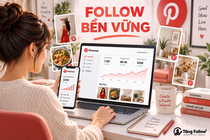 Xây dựng follow Pinterest bền vững bằng nội dung và Analytics