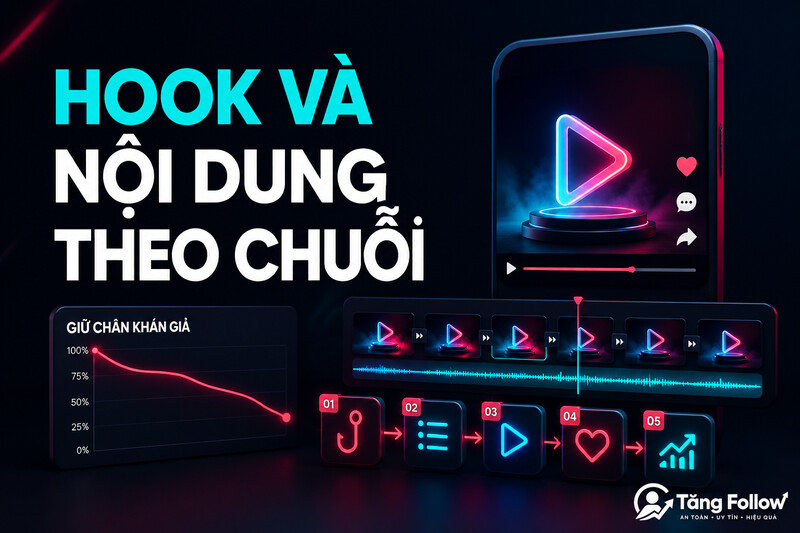 Hook và nội dung theo chuỗi giúp tăng follow TikTok