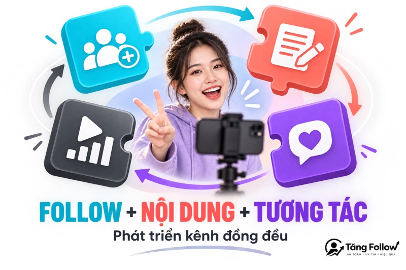 Phát triển kênh TikTok đồng đều
