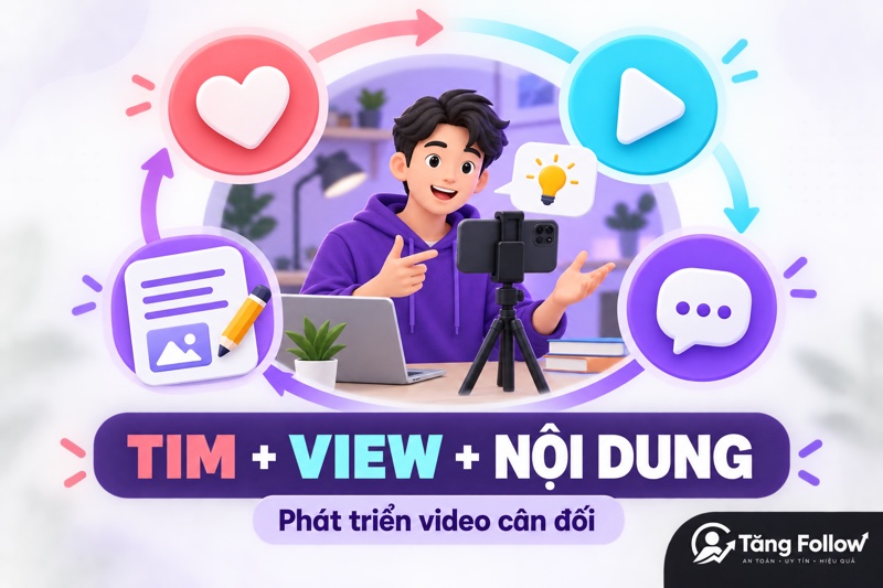 Phát triển video cân đối giữa tim view bình luận và nội dung