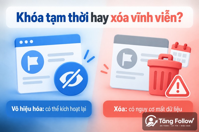 So sánh khóa và xóa Page