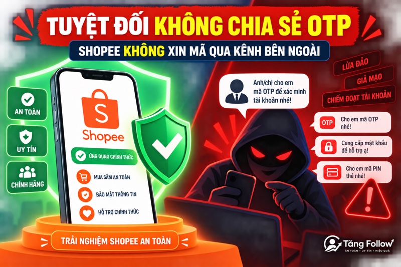 Không chia sẻ mã OTP Shopee