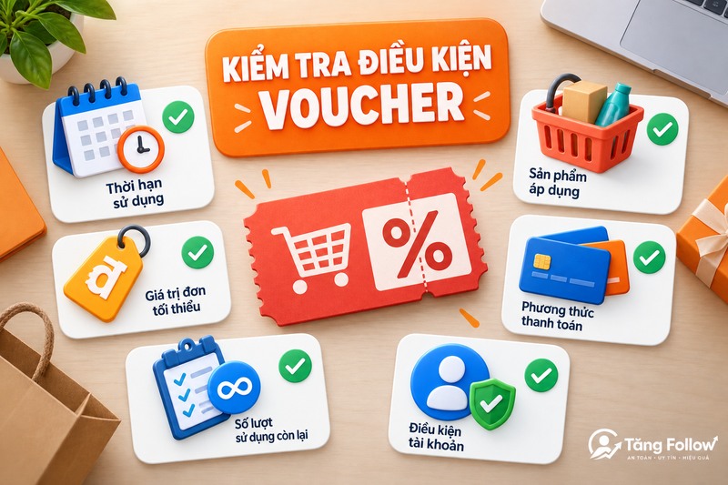 Kiểm tra điều kiện voucher khi gặp lỗi U02 Shopee