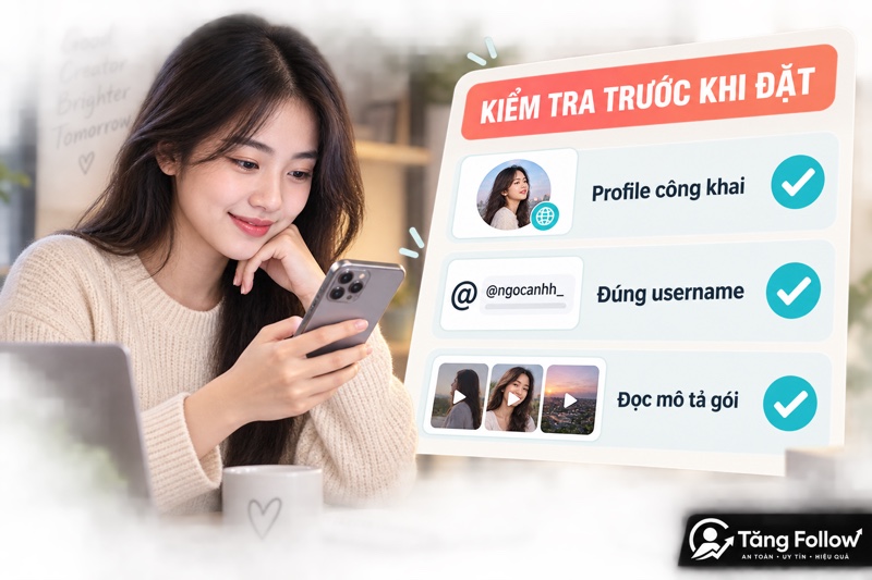 Những điều cần kiểm tra trước khi đặt follow TikTok