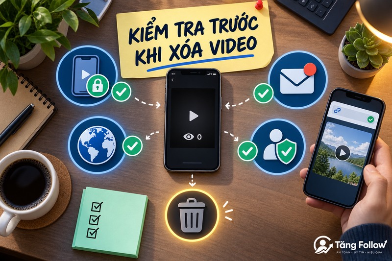 Kiểm tra trước khi xóa video TikTok 0 view