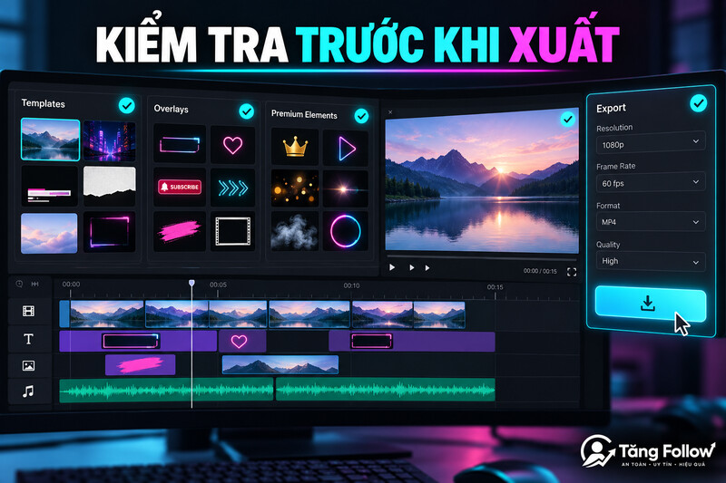 Kiểm tra video CapCut trước khi xuất