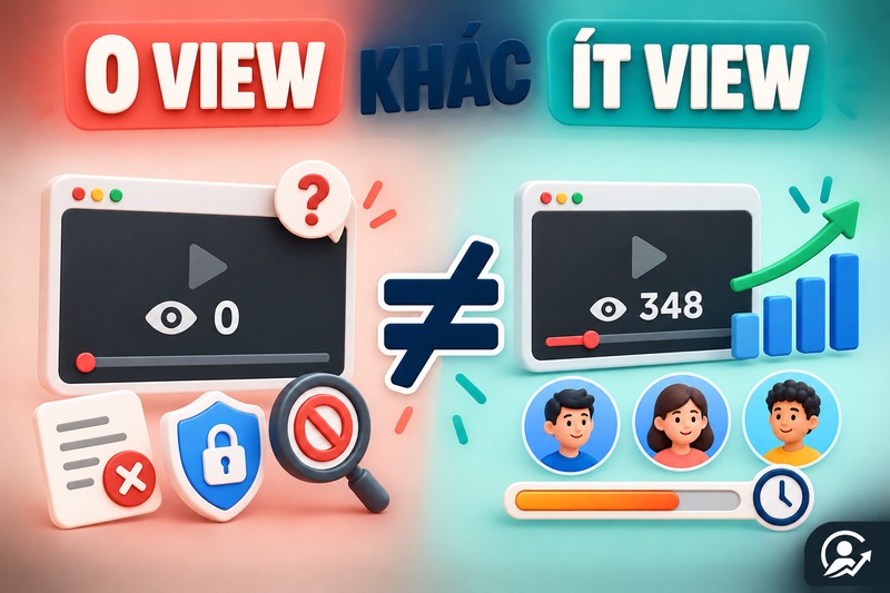 Phân biệt TikTok 0 view và ít view