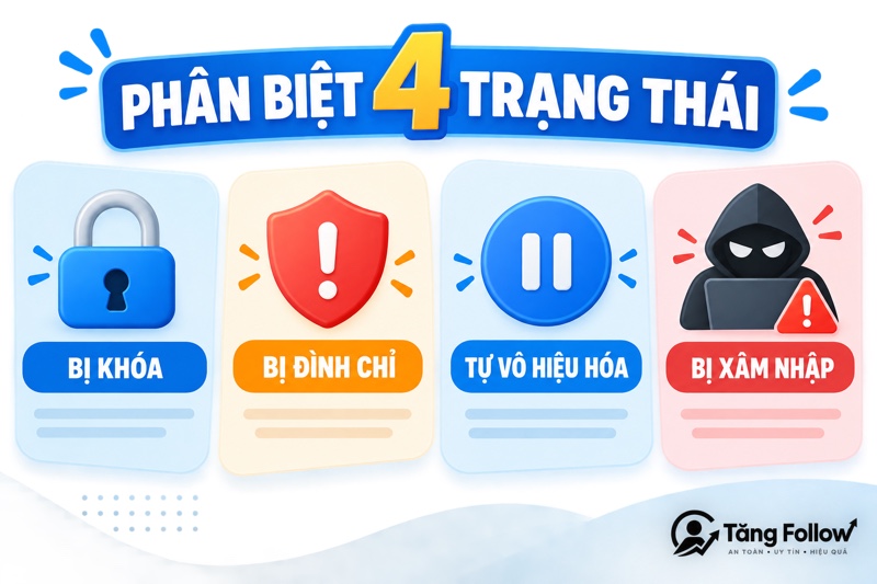 Phân biệt các trạng thái tài khoản Facebook bị khóa