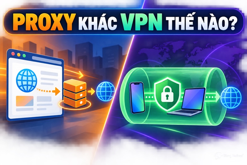 So sánh proxy và VPN về phạm vi kết nối