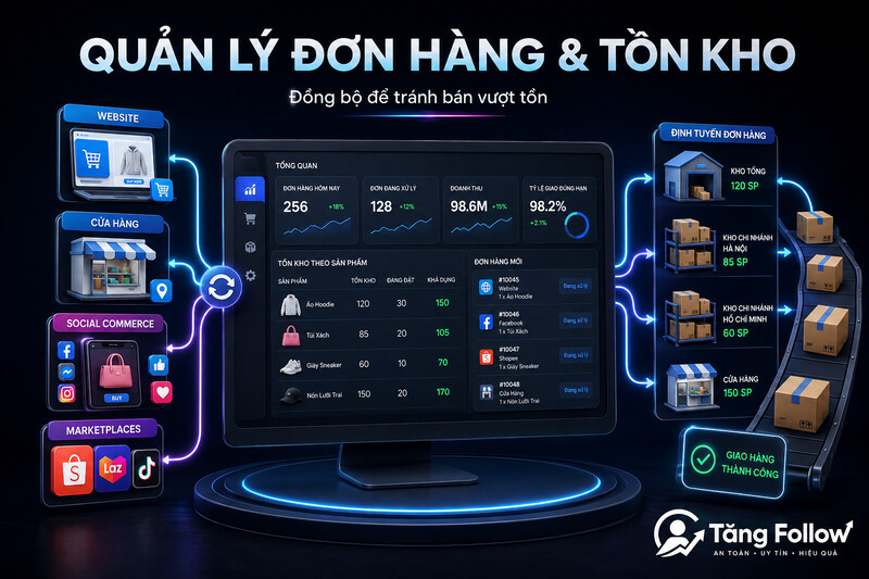 Quản lý đơn hàng và tồn kho khi bán hàng đa kênh