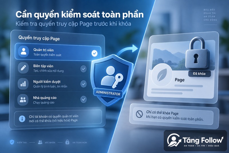 Kiểm tra quyền quản trị Fanpage