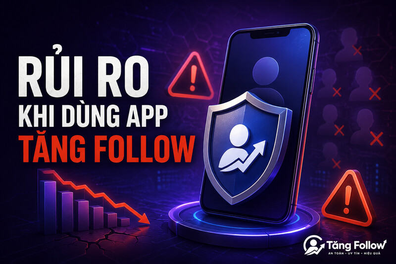 Rủi ro khi dùng app tăng follow Instagram