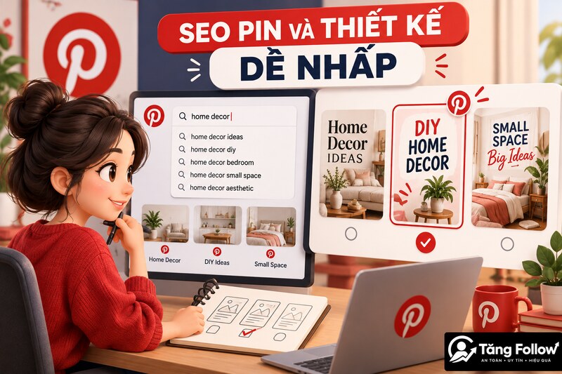 SEO Pin và thiết kế Pinterest dễ nhấp