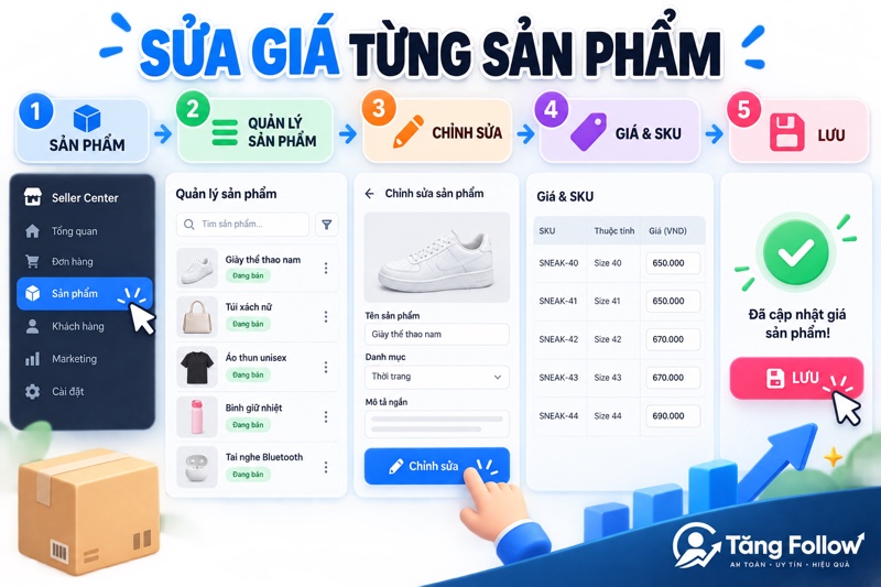 Cách sửa giá từng sản phẩm TikTok Shop