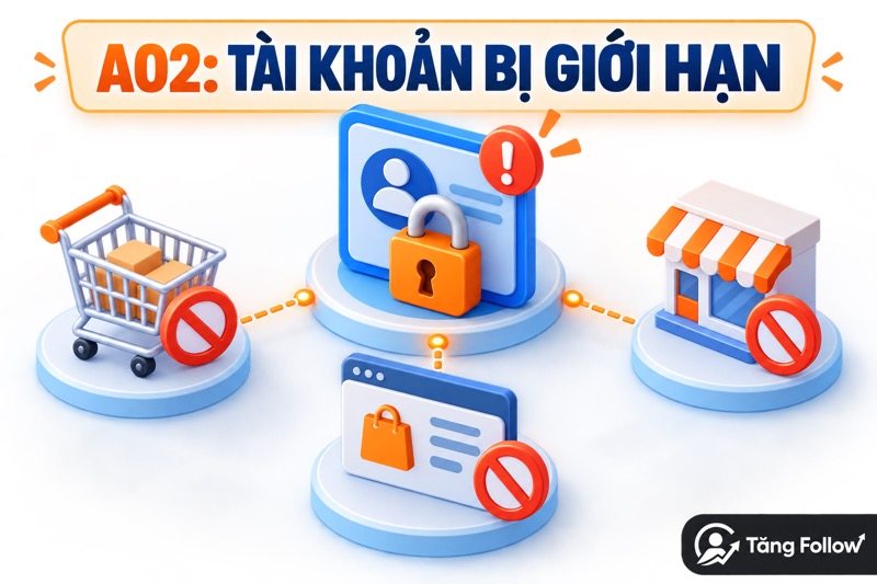 Tài khoản Shopee bị giới hạn do lỗi A02