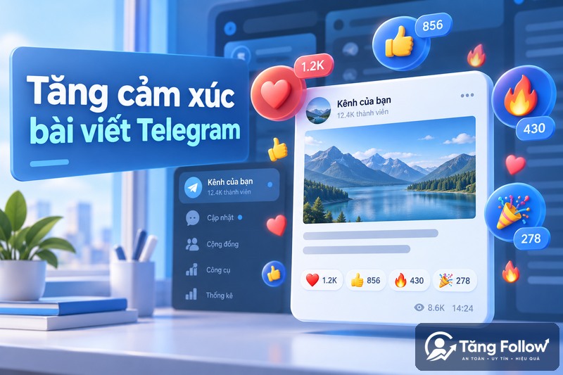 Tăng cảm xúc bài viết Telegram