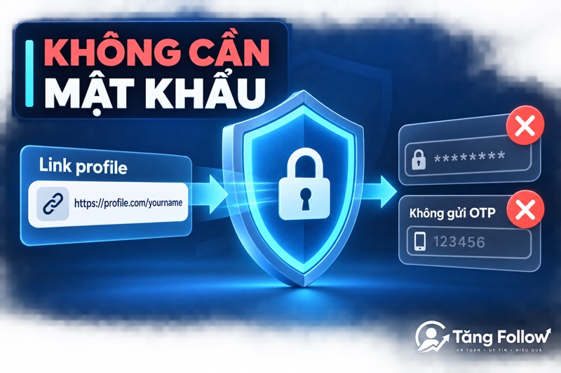Dịch vụ tăng follow chỉ sử dụng link profile công khai