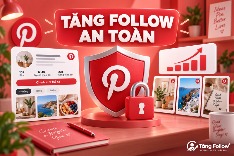 Lưu ý tăng follow Pinterest an toàn