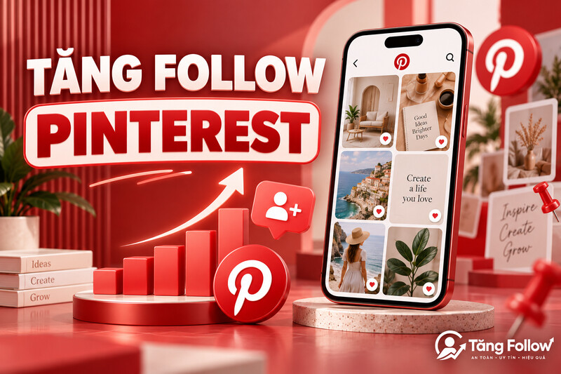Tăng follow Pinterest cho tài khoản cá nhân và doanh nghiệp