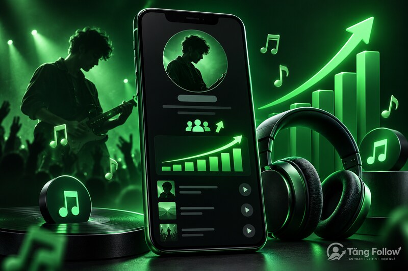 Tăng follow Spotify cho hồ sơ nghệ sĩ