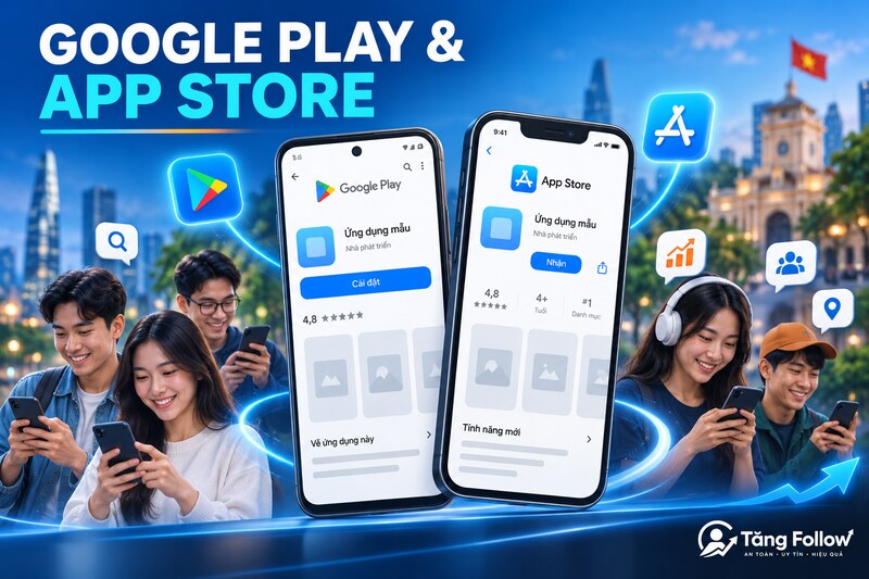 Tăng lượt tải ứng dụng trên Google Play và App Store
