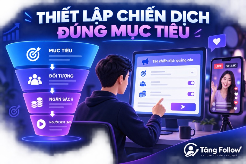 Thiết lập chiến dịch quảng cáo livestream Facebook