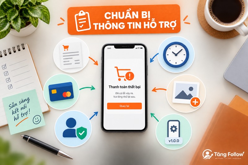 Thông tin cần chuẩn bị khi liên hệ hỗ trợ lỗi F01 Shopee