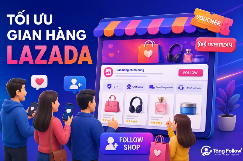 Tối ưu gian hàng Lazada để thu hút người theo dõi