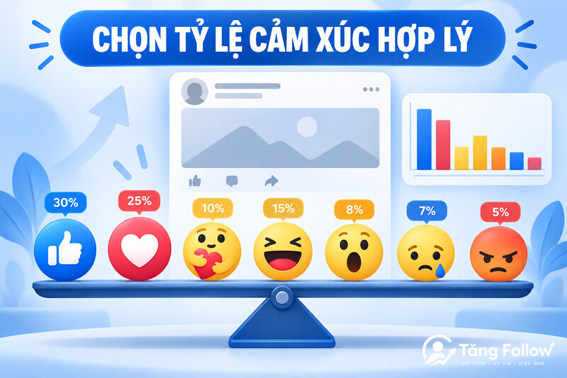 Cách chọn tỷ lệ cảm xúc Facebook hợp lý