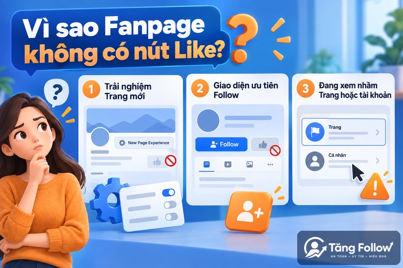 Vì sao Fanpage không có nút Like