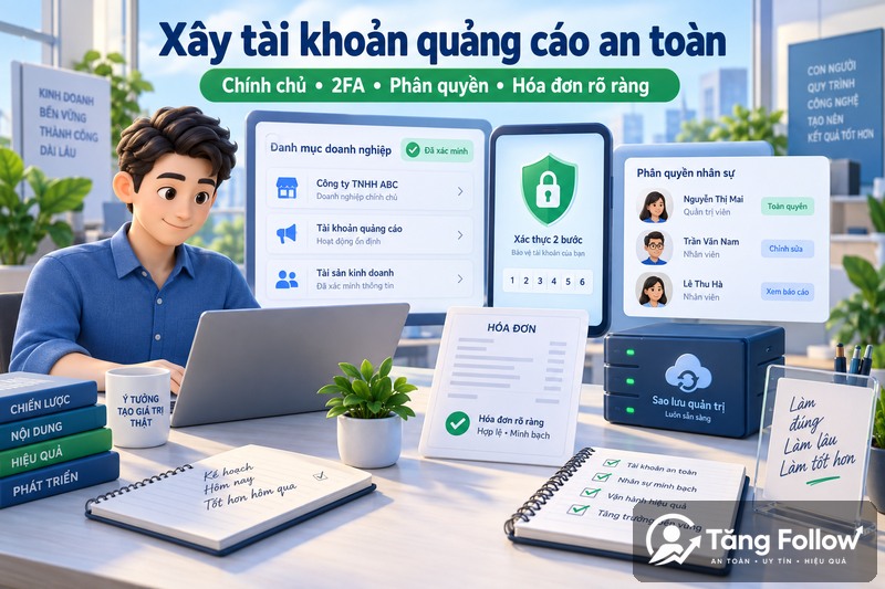 Xây tài khoản quảng cáo Facebook an toàn