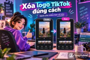 Xóa logo TikTok đúng cách