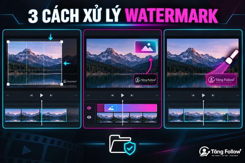 Ba cách xử lý watermark trong video