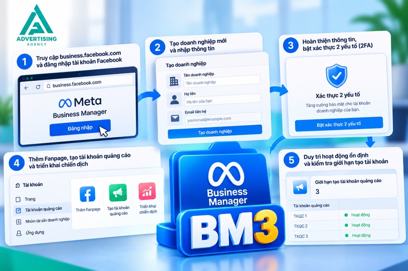 Các bước tạo và thiết lập Business Manager
